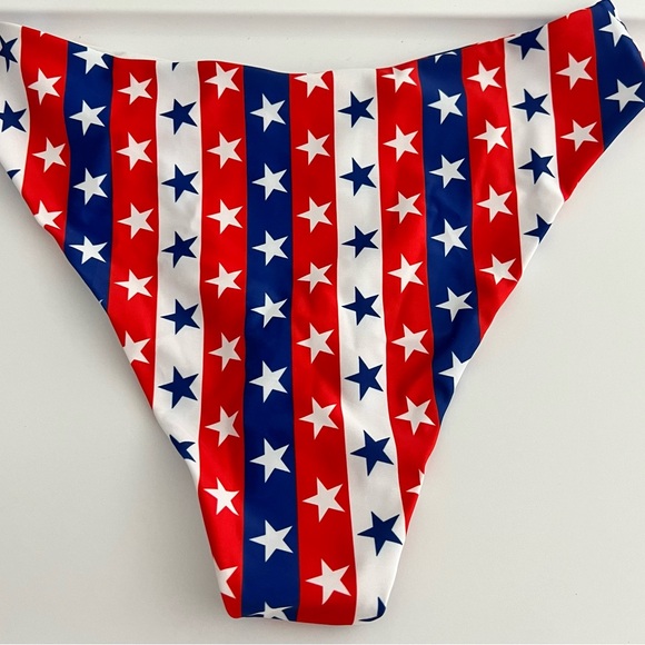 American Flag Stars Stripes Halter Bikini Set - Picture 5 of 13